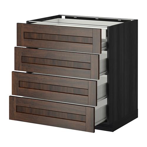 МЕТОД / ФОРВАРА Нплн шк 4фрнт/2нзк/3срд ящ - под дерево черный, Эдсерум под дерево коричневый, 80x60 см МЕТОД / ФОРВАРА Нплн шк 4фрнт/2нзк/3срд ящ - под дерево черный, Эдсерум под дерево коричневый, 80x60 см