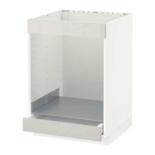 МЕТОД / МАКСИМЕРА Напол шк д/вароч панели+духовки/ящ - белый, Рингульт глянцевый светло-серый МЕТОД / МАКСИМЕРА Напол шк д/вароч панели+духовки/ящ - белый, Рингульт глянцевый светло-серый