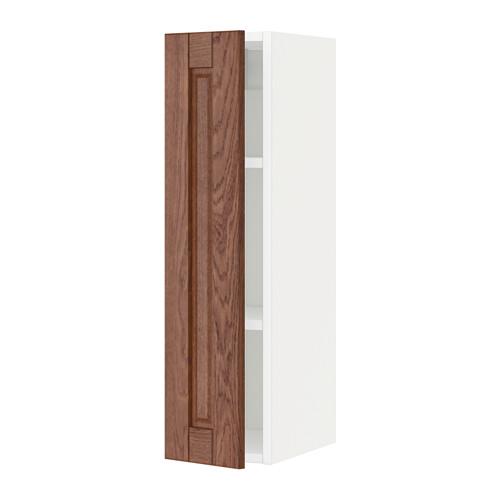 МЕТОД Шкаф навесной с полкой - белый, Филипстад коричневый, 20x80 см МЕТОД Шкаф навесной с полкой - белый, Филипстад коричневый, 20x80 см