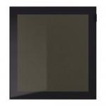 GLASSVIK стеклянная дверь черный/дымчатое стекло 60x64 cm