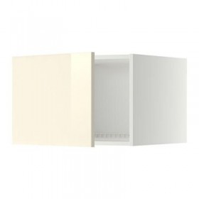МЕТОД Верх шкаф на холодильн/морозильн - 60x40 см, Рингульт глянцевый кремовый, белый