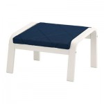 ПОЭНГ Табурет для ног - Эдум темно-синий, белый