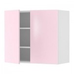 ФАКТУМ Навесной шкаф с 2 дверями - Рубрик Аплод светло-розовый, 80x92 см