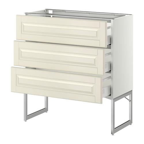 МЕТОД / МАКСИМЕРА Нплн шк 3 фрнт/3 средн ящика - белый, Будбин белый с оттенком, 80x37x60 см МЕТОД / МАКСИМЕРА Нплн шк 3 фрнт/3 средн ящика - белый, Будбин белый с оттенком, 80x37x60 см