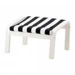 ПОЭНГ Табурет для ног - Стенли черный/белый