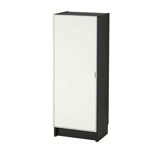 БИЛЛИ / МОРЛИДЕН Шкаф книжный со стеклянной дверью - черно-коричневый/стекло