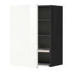METOD шкаф навесной с сушкой черный/Рингульт белый 60x80 см