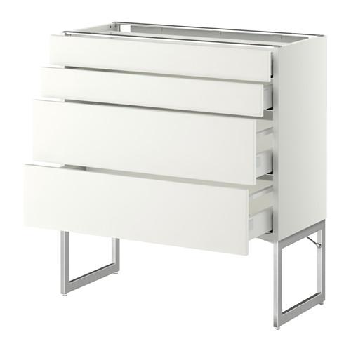 МЕТОД / МАКСИМЕРА Нплн шк 4 фронт/2 низк/2средн ящ - белый, Хэггеби белый, 80x37x60 см МЕТОД / МАКСИМЕРА Нплн шк 4 фронт/2 низк/2средн ящ - белый, Хэггеби белый, 80x37x60 см