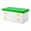 FLYTTBAR коробка с крышкой зеленый/белый