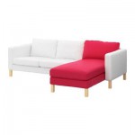 КАРЛСТАД Козетка, доп модуль - Сивик красно-розовый