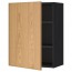МЕТОД Шкаф навесной с полкой - под дерево черный, Экестад дуб, 60x80 см
