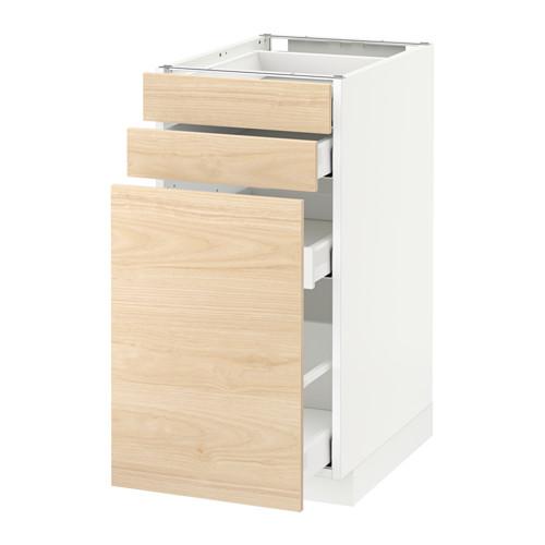 МЕТОД / МАКСИМЕРА Нплн шк с вдв мдл/2 фрнт - белый, Аскерсунд под светлый ясень, 40x60 см