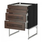 МЕТОД / ФОРВАРА Нплн шк 4 фронт/2 низк/2средн ящ - 60x60x60 см, Эдсерум под дерево коричневый, под дерево черный МЕТОД / ФОРВАРА Нплн шк 4 фронт/2 низк/2средн ящ - 60x60x60 см, Эдсерум под дерево коричневый, под дерево черный