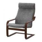 ПОЭНГ Кресло - Локкарп серый, коричневый