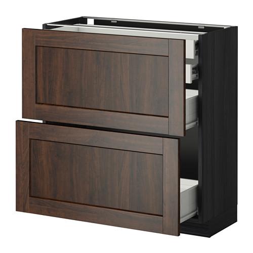 МЕТОД / ФОРВАРА Нплн шк 2фрнт/2низк/2 выс/2срдн ящ - под дерево черный, Эдсерум под дерево коричневый, 80x37 см МЕТОД / ФОРВАРА Нплн шк 2фрнт/2низк/2 выс/2срдн ящ - под дерево черный, Эдсерум под дерево коричневый, 80x37 см