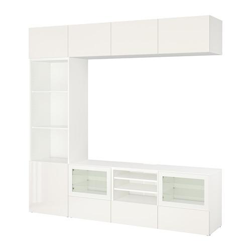BESTÅ шкаф для ТВ, комбин/стеклян дверцы BESTÅ шкаф для ТВ, комбин/стеклян дверцы
