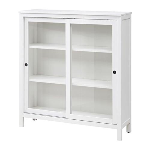 Hemnes Showcase White Stain 303 632, Ikea Hemnes Bookcase With Glass Doors