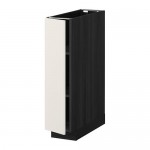 МЕТОД Напольный шкаф с полками - под дерево черный, Веддинге белый, 20x60 см МЕТОД Напольный шкаф с полками - под дерево черный, Веддинге белый, 20x60 см