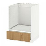 МЕТОД / ФОРВАРА Напольный шкаф д/духовки, с ящиком - Экестад дуб, белый МЕТОД / ФОРВАРА Напольный шкаф д/духовки, с ящиком - Экестад дуб, белый