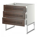 МЕТОД / ФОРВАРА Нплн шк 3 фрнт/3 средн ящика - 80x60x60 см, Эдсерум под дерево коричневый, белый МЕТОД / ФОРВАРА Нплн шк 3 фрнт/3 средн ящика - 80x60x60 см, Эдсерум под дерево коричневый, белый