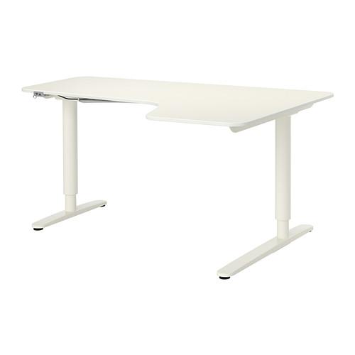 БЕКАНТ Углов письм стол прав/трансф - белый БЕКАНТ Углов письм стол прав/трансф - белый