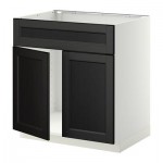 МЕТОД Напольн шкаф п-мойку 2 двр/фрн пнл - Лаксарби черно-коричневый, белый МЕТОД Напольн шкаф п-мойку 2 двр/фрн пнл - Лаксарби черно-коричневый, белый