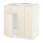 МЕТОД Напольн шкаф п-мойку 2 двр/фрн пнл - белый, Хитарп белый с оттенком МЕТОД Напольн шкаф п-мойку 2 двр/фрн пнл - белый, Хитарп белый с оттенком