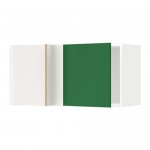 МЕТОД Шкаф навесной угловой - белый, Флэди зеленый