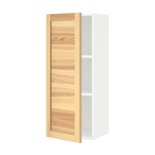 МЕТОД Шкаф навесной с полкой - белый, Торхэмн естественный ясень, 40x100 см МЕТОД Шкаф навесной с полкой - белый, Торхэмн естественный ясень, 40x100 см