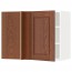 МЕТОД Угловой навесной шкаф с полками - белый, Филипстад коричневый, 88x37x60 см