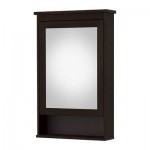 HEMNES зеркальный шкаф с 1 дверцей морилка черно-коричнев 63x16x98 cm