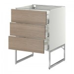 МЕТОД / МАКСИМЕРА Нплн шк 3 фрнт/3 средн ящика - 60x60x60 см, Брокхульт под грецкий орех светло-серый, белый МЕТОД / МАКСИМЕРА Нплн шк 3 фрнт/3 средн ящика - 60x60x60 см, Брокхульт под грецкий орех светло-серый, белый