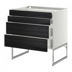 МЕТОД / ФОРВАРА Нплн шк 4 фронт/2 низк/2средн ящ - 80x60x60 см, Тингсрид под дерево черный, белый МЕТОД / ФОРВАРА Нплн шк 4 фронт/2 низк/2средн ящ - 80x60x60 см, Тингсрид под дерево черный, белый