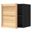 МЕТОД Верх шкаф на холодильн/морозильн - под дерево черный, Торхэмн естественный ясень, 60x60 см