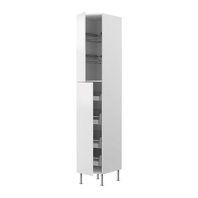 ФАКТУМ Высокий шкаф с ящиками/пров корзин - Абстракт белый, 60x233 см ФАКТУМ Высокий шкаф с ящиками/пров корзин - Абстракт белый, 60x233 см