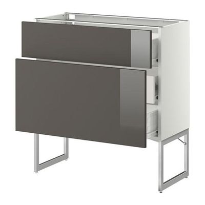 МЕТОД / ФОРВАРА Наполн шк 2 фрнт/3 средн ящ - 80x37x60 см, Рингульт глянцевый серый, белый МЕТОД / ФОРВАРА Наполн шк 2 фрнт/3 средн ящ - 80x37x60 см, Рингульт глянцевый серый, белый