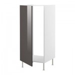 ФАКТУМ Высок шкаф д/холодильника - Абстракт серый