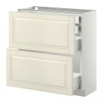 МЕТОД / ФОРВАРА Нплн шк 2фрнт/2низк/2 выс/2срдн ящ - белый, Будбин белый с оттенком, 80x37 см