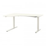 БЕКАНТ Углов письм стол лев/трансф - белый