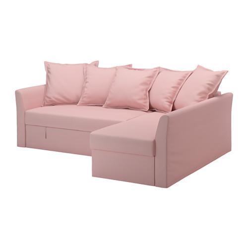 Holmisund Sofa Bed Corner Ransta, Light Pink Leather Sofa Cover