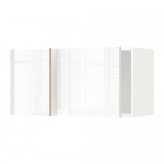 МЕТОД Шкаф навесной угловой - белый, Рингульт глянцевый белый