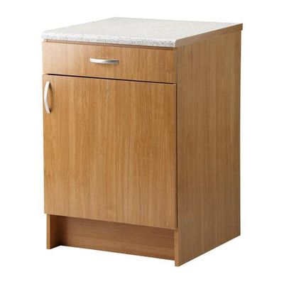 АЛЬБРУ Напольный шкаф с дверью и ящиком - под дуб, 60x89 см АЛЬБРУ Напольный шкаф с дверью и ящиком - под дуб, 60x89 см