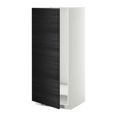 МЕТОД Высок шкаф д холодильн/мороз - 60x60x140 см, Тингсрид под дерево черный, белый
