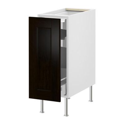 ФАКТУМ Напольный шкаф с выдвижной секцией - Рамшё черно-коричневый, 30 см ФАКТУМ Напольный шкаф с выдвижной секцией - Рамшё черно-коричневый, 30 см