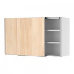 ФАКТУМ Навесной шкаф с рздвжн дверц - Нексус березовый шпон, 120x70 см