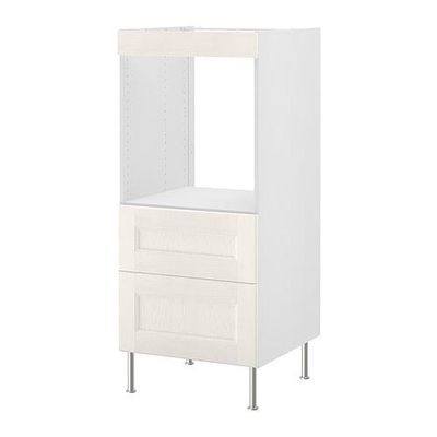 ФАКТУМ Высок шкаф д духовки+2 ящика - Рамшё белый ФАКТУМ Высок шкаф д духовки+2 ящика - Рамшё белый