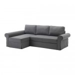 BACKABRO диван-кровать с козеткой Нордвалла темно-серый