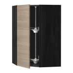 МЕТОД Угл нвсн шкф с вращающ секц - 68x100 см, Брокхульт под грецкий орех светло-серый, под дерево черный