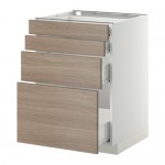 МЕТОД / ФОРВАРА Нплн шк 4 фронт/2 низк/2средн ящ - белый, Брокхульт под грецкий орех светло-серый, 60x60 см МЕТОД / ФОРВАРА Нплн шк 4 фронт/2 низк/2средн ящ - белый, Брокхульт под грецкий орех светло-серый, 60x60 см