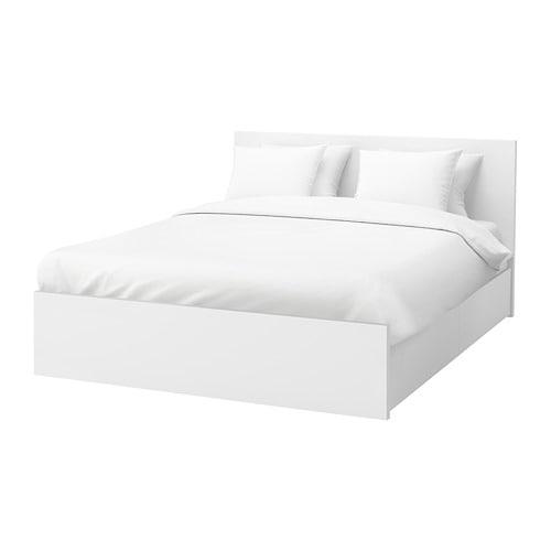 vermoeidheid kussen microscoop MALM Bed frame with 2 drawers - 160x200 cm, -, white (392.110.25) -  reviews, price, where to buy